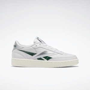 Adidasy Damskie Reebok Club C 85 Ciemny Zielone/Srebrne PL 53ORNQG